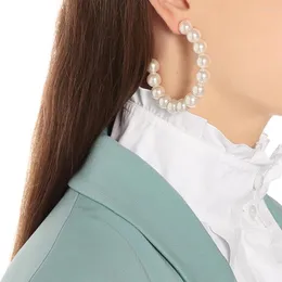Kolczyki Dangle Vodeshanliwen 2023 Fashion Boho Symulowana perła dla kobiet biżuteria Vintage oświadczenie Big Bijoux Hurtowe
