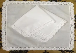 Uppsättning av 12 hemtextiler bröllopshandduk 3030 cm bomull damer hankies vuxna kvinnor hanky fest gåvor broderad virkning lace26094369