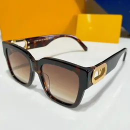 Link PM quadrado gradiente óculos de sol Z1566U Designer de luxo moda masculina e feminina armação de acetato lateral oco metal v-símbolo praia festa ao ar livre com caixa original