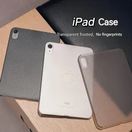 iPad mini 6ケース透明な霜の指紋耐性ウルトラ薄いPCハードケースiPad 10th 9th 8th 7th 10.2 Air 5 4 10.9 Ipadpro 11のシンプルなカバー