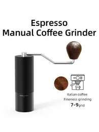 수동 커피 그라인더 에스프레소 매뉴얼 커피 그라인더 S1 Searchpean Steel Burr 올 금속 바디 핸드 그라인더 라이트 및 에스프레소 231018에 적합한 편리