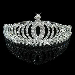 Hair Clips & Barrettes GETNOIVAS Sparkling Rhinestone Crown Women Silver Color Tiara Luxury Handmade Headband Bride Wedding Jewelr186C