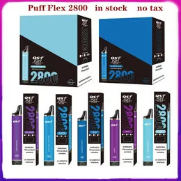 QST Puff 2800 Puff Flex 2800 Einweg-Vape-Stift, E-Zigaretten, auswechselbare Vape-Kits, 850-mAh-Akku, vorgefüllt, 8-ml-Vapes-Einweg-Puff-Stick