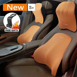 Cuscini di seduta Cuscino per seggiolino per auto Poggiatesta di guida Supporto lombare Memory Foam Cuscino per collo per auto Cuscino per sedile in vita Accessori per auto traspiranti Q231018