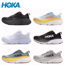 Модельные туфли унисекс HOKA Original Bondi 8 Road Running Hoka Амортизирующие кроссовки для мужчин и женщин на длинные дистанции, образ жизни, уличные кроссовки 231017