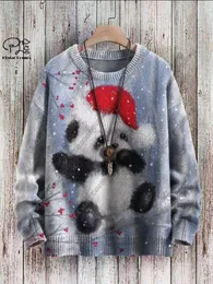 Erkek Sweaters 3D Baskı Noel Serisi Noel Baba Ağacı Kar Tanesi Desen Çirkin Sweater Sıradan Kış Sıcaklık Ürünü UNISEX-2