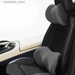 Seat Cushions Car Headrest Pillow Support Travel Universal Soft Neck Pillows Cushion Memory Foam Car Lumbar Back Support Auto Headrest Pillow Q231018