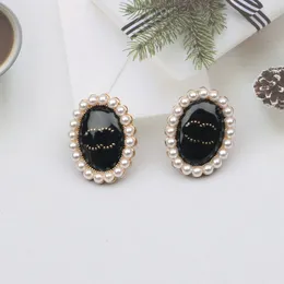 Jewlery Designer For Women Stud Earrings Brand Round Pearl Earrings Luxury 18K Gold Earrings Accessories Loves Gift 20 Style