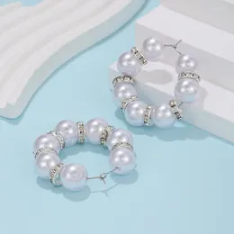 Creolen OL Office Caree Elegante Perlenperlen rund für Frauen Alltagskleidung Modeschmuck Geschenke