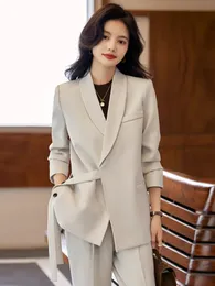 Women's Suits Blazers High Quality Fabric Formal Women Business with Pants and Jackets Coat Professional Female Pantsuits Trousers Set 231018