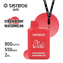 Original Tastefog Qute Einweg-Vape 800 Puff 2% 2 ml TPD elektronische Zigarette 15 Geschmacksrichtungen Großhandelspreis mit kostenlosem Lanyard