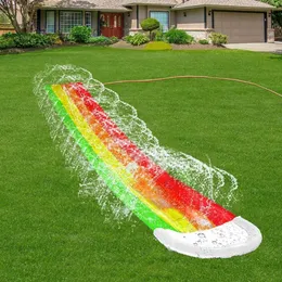 Sand Play Water Fun Rainbow Uppblåsbara Slide Children Toys Pools Summer Gifts Backyard Outdoor 231017