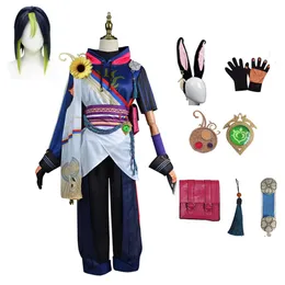 Gioco Genshin Impact Tighnari Costume Cosplay Nuova tuta in pelle Carnevale di Halloween Sumeru Genshin Cosplay Orecchie Wigcosplay