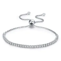 OFFERTE di marca in evidenza Bracciale da donna con filo scintillante in argento sterling 925 Bracciale da tennis a maglie in argento Gioielli306M