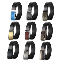 Belts Men Belt Male Genuine Leather Strap Belts For Men Top Quality Automatic Buckle Black Belts Cummerbunds cinturon hombre B619 231018