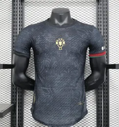 اللاعب Verison 2023 Joao Felix Portuguese Soccer Jersey إصدار خاص قميص البرتغال الأسود Bernardo Bruno Fernandes Camisa de Futebol Men Kits Kits Kits