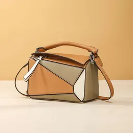Loewses Bag Wallet Puzzlee Designer Bag Geometric Bag Soft Leather Patchwork Women's Bag Fashion Bag Bag 3o3a