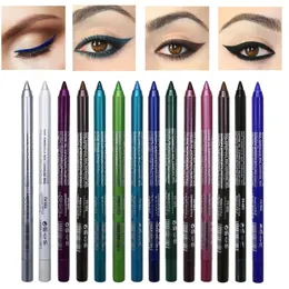 Eye Shadow 14 Color Waterproof Not Blooming Eyeliner Pencil Longlasting No Fade Women Sexy Colorful Liner Liquid Pen Makeup Cosmetic 231017