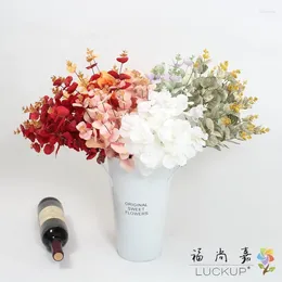 장식용 꽃 1 pcs 인공 51cm (20 인치) 화려한 잎 플라스틱 식물 웨딩 홈 페스토랑 장식 선물 F502