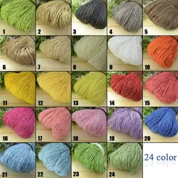 Fabric and Sewing 600 Meter 500g Summer Raffia Yarn Crochet Natural Straw Threads Handcrafts For DIY Knitting Hat Handbag Basket Rattan Material 231017