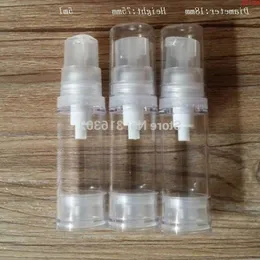 50 x 5 ml leere Mini-Klar-Airless-Lotion-Pumpflasche mit Deckel, 5 ml, tragbare Airelss-Shampoo-Cremebehälter, 18 x 75 mm, gute Aapqo