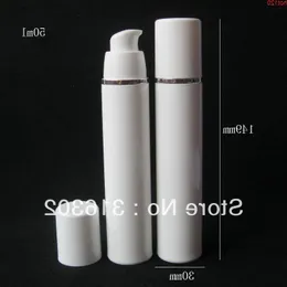 20 X 50ml Empty White Airless Lotion Pump Cream Bottle For Cosmetic Use 5/3oz Containersgood Dclhn
