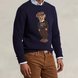 2023 New Men RL Bear Sweater Casual Winter Clothing Fashion Long Longtled Swister Women Wole Woole Coat