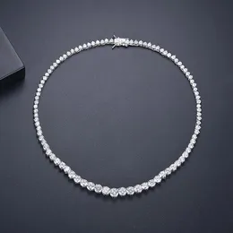 Chokers trendiga älskare halsband lab diamant cz sten vitguld fylld chorker hänge halsband för kvinnor brud party bröllop jud184h