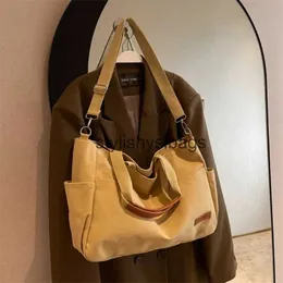 Bolsas de ombro Bolsas de compras Bolsa tote feminina de lona de grande capacidade e bolsa vintage para estudantes, bolsas pretas para viagem, com alças ajustáveis, elegantes