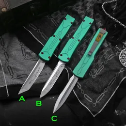 Micro Tech Mini Bounty Hunter Otomatik Bıçak 2.40 "Blade Havacılık Alüminyum Kamp Kamp Dış Taktik Savaş Kendini Savunma Aracı EDC Cep Bıçakları BM 3400 4600