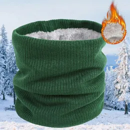 Halsdukar 2023 vinter stickad halsduk fast färg kashmir snood nack varmare tjockare ullpäls män kvinnor halsdukar ring