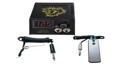 Digitale LCD Tattoo Netzteil Fuß Blütenblatt Clip kabel Für Tattoo Gun Nadel Tinte Grip Kits1279967