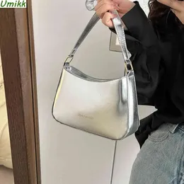 Evening Bags Solid Color Tote PU Leather Shoulder Underarm Bag Fashion Handbags Simple Hobo Shopping Casual Armpit 231017