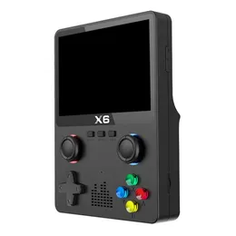 X6 Portable Handheld -spelspelare 3,5 tum skärm 32/64 GB Klassisk retrovideospelkonsol för barngåva