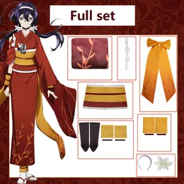 Izumi Kyouka Cosplay Costume Anime Bungo Stray Dogs Izumi Kyouka Cosplay Wig Outfits Women's Yukata Halloween Carnival Costumescosplay