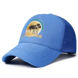 Erkekler Casquette Hawaii tarzı tasarımcı top şapkası açık tatil sporları hindistan cevizi ağacı nakış ayarlanabilir boyutu kamyon sürücü kapağı