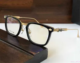 Retro Nya klassiska optiska glasögon Pokeo Square Frame Titanium Temples Mångsidig vintage stil klar lins toppkvalitet med fall transparent glasögon