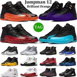 2024 Jumpman 12 Men Basketball Shoes 12s Prilliant Orange Field Purple Black Taxi Game Game Gym Red Cherry Mens Mens Shoilds Shoilds Sneakers