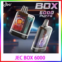 JEC BOX 6000 Sbuffi 6000 sbuffi Dimensioni 82*49*22mm Batteria 13350/500mAh Capacità del liquido 10ml crazvapes