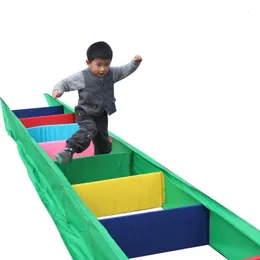 Other Toys Outdoor Game For Children Cloth Magic Train Kindergarten Crawling and Jumping Props Sensor Integration Training Kids Puzzle Toy 231017