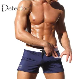 Detector de roupa de banho masculino respirável calções de banho boxer briefs sunga fatos de banho maillot de bain calções de praia t286v