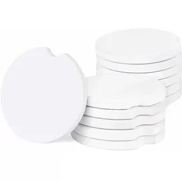 Tapetes Pads Dunelm Tapetes de Mesa Em Branco Carro Cerâmico Coaster 6.6x6.6cm Insation Pad Presente e Lembrança Fazendo Cerâmica Home Garden Kitchen, DHS04