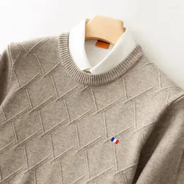 Maglioni da uomo Taglie forti 4XL Maglione di cashmere O-Collo Caldo spesso allentato Casual Autunno Inverno Maschile Corea Pullover lavorato a maglia di lana