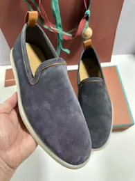 Loro Pianaa Top für Frauenkleiderdesigner Qualität Kaschmir Leder Quasten Slipper Hoch elastischer Rindfleisch Sehnenboden lässige Flachabsatz Weiche Sohle Frauen Schuh 3647 Wi