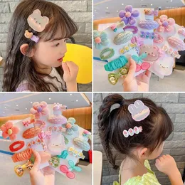 Acessórios de cabelo 8 Pçs/lote Dos Desenhos Animados Do Bebê Clipes Bonito Arco Flor Hairpin Para Crianças Meninas Coreano Crianças Barrettes