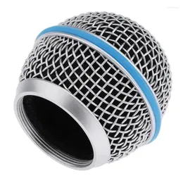 Microphones 1 pièce Microphone Mesh Heads Grill Tête Remplacement Bleu Acier Pour