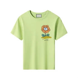 Luxury Kids Flower T-shirt White Cotton Girls T-shirts Boys Summer Short Sleeve Tshirts Printed Casual Clothing Loose Kid Tops CYD23101809