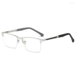 Sonnenbrille Silbrig Metallrahmen Lesebrille Männer Business Brillen Optische Anti Blaulicht Presbyopie Mit Klassenspiegel