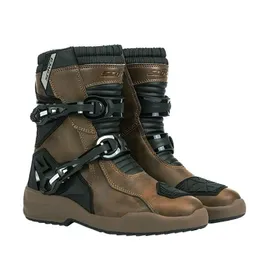 Leather Scoyco Waterproof Brown Motorcycle Men Women Retro Bike Boots Anti slip Cafe Racer Shoes Riding Protective Gear