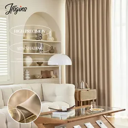 Cortina moderna marrom cortinas blackout para sala de estar elegante cortina de janela de corredor para quarto Rideaux Occultant decoração de casa personalizada 231019